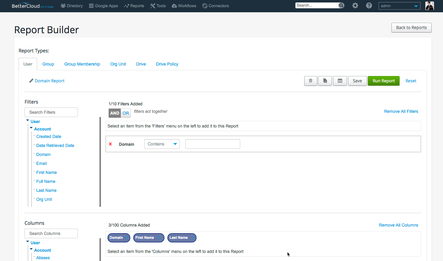 Reports/Canned Reports
